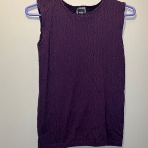 Emilio Cavallini Purple Sleeveless Top Made in Italy